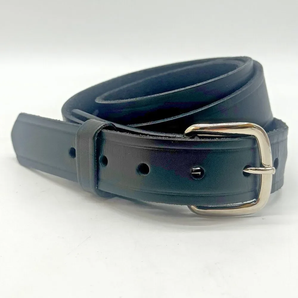 Boston Black Leather Belt US Postal Approved 6607 Men's 48 Made in USA PE-2-2669